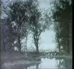A Figure With Cattle At The 'vordense Beek'