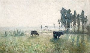 Brouillard Matinal Avec Fermiere Trayant