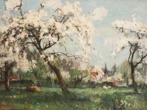 Boomgaard In Bloei by Pieter Gorus