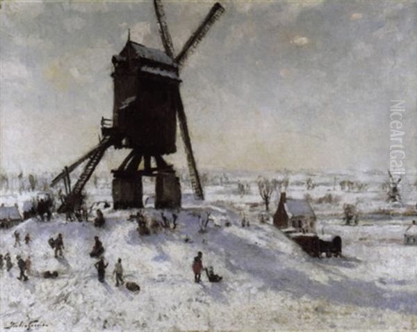 Sneeuwpret Bij De Molen - view 1