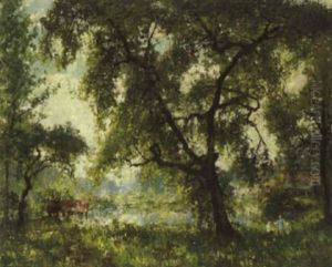 Enfants Au Bord De L'etang