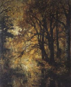 Herfstgezicht In Een Park by Pieter Gorus