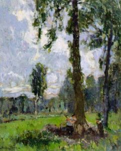 Landschap Met Houthakkers by Pieter Gorus