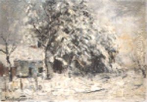 Hoeve Onder De Sneeuw by Pieter Gorus