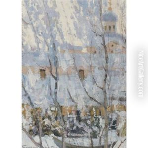 Winter Landscape by Ivan Silych (Silovich) Goryushkin-Sorokopudov