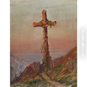 Wegkreuz Im Abendlicht Wegkreuz Im Abendlicht