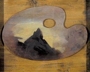 Malpalette Mit Matterhornmotiv by Albert H. Gos
