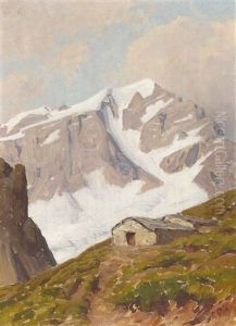 Vergletscherte Bergpartie by Albert H. Gos
