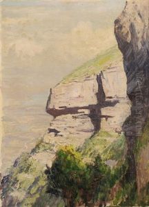 Blick Vom Steilhang Des Saleve Gegen Genf Und Genfersee (study)