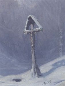 Wegkreuz Im Winter