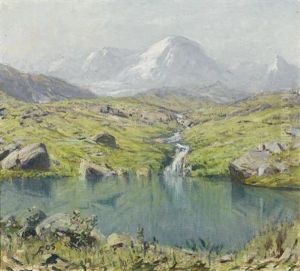 Gebirgssee In Den Alpen by Albert H. Gos