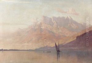 Lac Leman Avec Les Dents Du Midi Au Soir Lac Leman Avec Les Dents Du Midi Au Soir