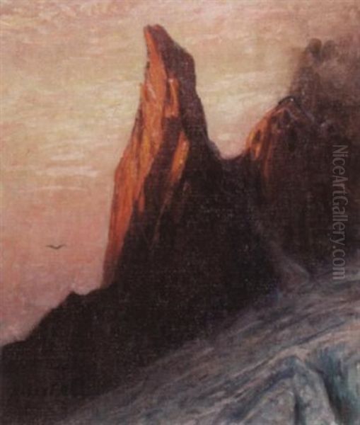 Bergspitze Im Abendrot - view 1
