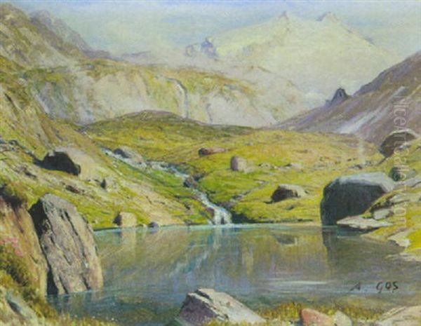 Walliser Hochgebirgssee Im Fruhling - view 1