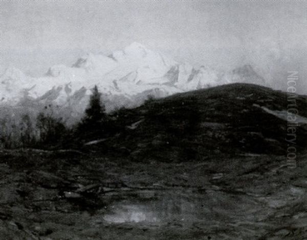 Alpenglow On Mont Blanc - view 1