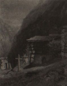 Crucifix In Alpine Landscape