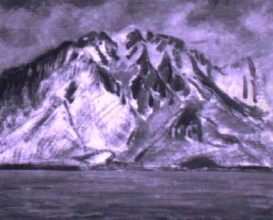 Seelandschaft Mit Verschneitem Berg Seelandschaft Mit Verschneitem Berg