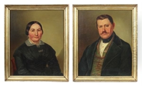 Portraits Einer Frau Und Eines Mannes (pair) - view 1
