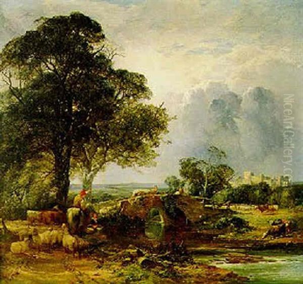 Flusslandschaft Mit Hirten - view 1