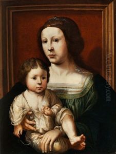 Mutter Mit Kind by Jan Gossaert