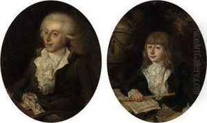 Portrait Of A Young Boy, And Portrait Ofa Gentleman by Elias Baeck
