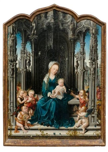 Madonna Mit Kind Und Musizierenden Engeln - view 1