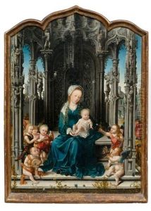 Madonna Mit Kind Und Musizierenden Engeln