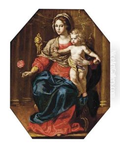 The Virgin And Child Enthroned by Jan Gossaert