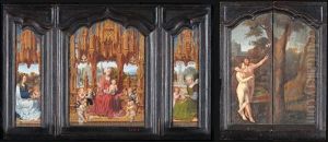 Madonna Con Bambino E Cinque Angeli (triptych)