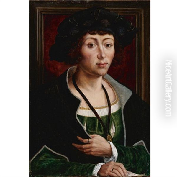 Portrait Of A Man, Perhaps Jan Gossaert As A Young Man by Jan Gossaert