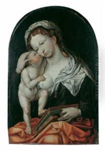 Madonna Mit Kind Und Buch by Jan Gossaert