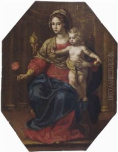 The Madonna And Child Enthroned by Jan Gossaert