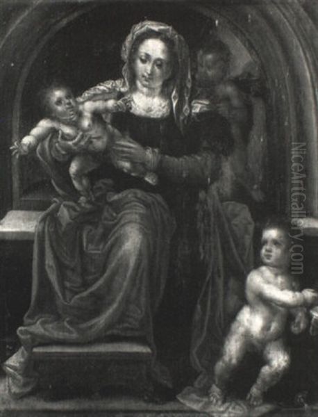 The Madonna And Child Enthroned With Angels - view 1