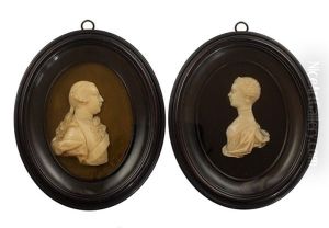 Portraits Of King George Iii, King Of Great Britain And Ireland And Charlotte Of Mecklenburg-strelitz, Queen Consort (pair) by Isaac Gosset