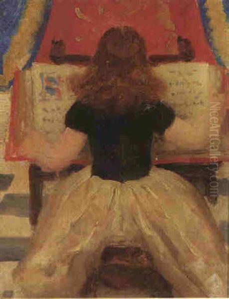 A Young Girl Reading A Book - view 1