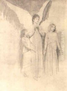 Group Of Angels In 'the Awakening' (study) by Thomas Cooper Gotch