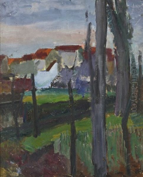 Paysage Aux Toits Rouges - view 1