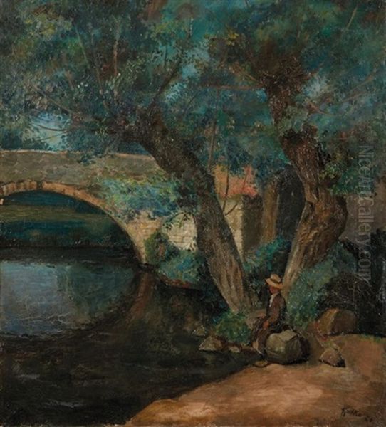 Personnage Pres D'un Pont - view 1