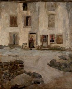 Femme Devant Sa Maison Femme Devant Sa Maison