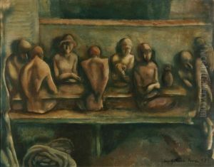 Fishermen's Supper by Leopold Gottlieb