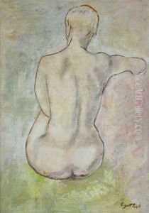 Seated Nude by Leopold Gottlieb