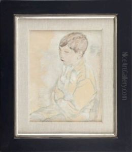 Siedzacy Chlopiec by Leopold Gottlieb