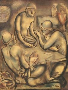 Around The Table by Leopold Gottlieb
