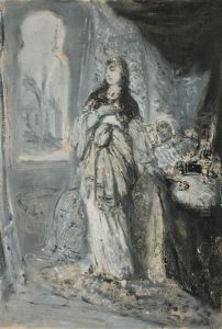 Sketch Of Reha by Moritz Gottlieb