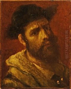Portrait D'un Jeune Juif Portant Son Chale De Prieres by Moritz Gottlieb