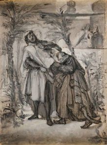 Scena Biblijna (from Natan Medrzec) by Moritz Gottlieb