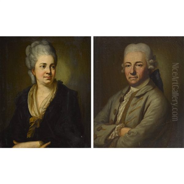 Portrat Eines Gelehrten Und Einer Dame (pair) - view 1