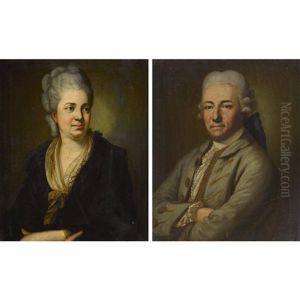 Portrat Eines Gelehrten Und Einer Dame (pair) by Ernst Gottlob
