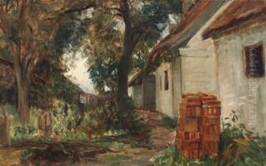 Behind The Farm House by Albert Gottschalk