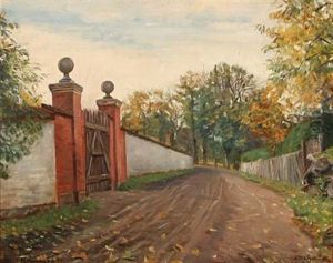 En Gammel Haveport. Motiv Fra Kogegard En Gammel Haveport. Motiv Fra Kogegard